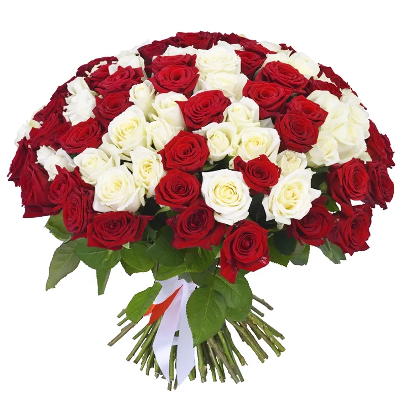 Букет из 101 розы микс (70 см)